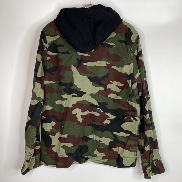 All-Son Camo Hooded Full Zip Sweatshirt Urban Outfitters Size Small - Picture 2 of 5